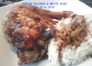 KOREAN CHICKEN N WHITE RICE