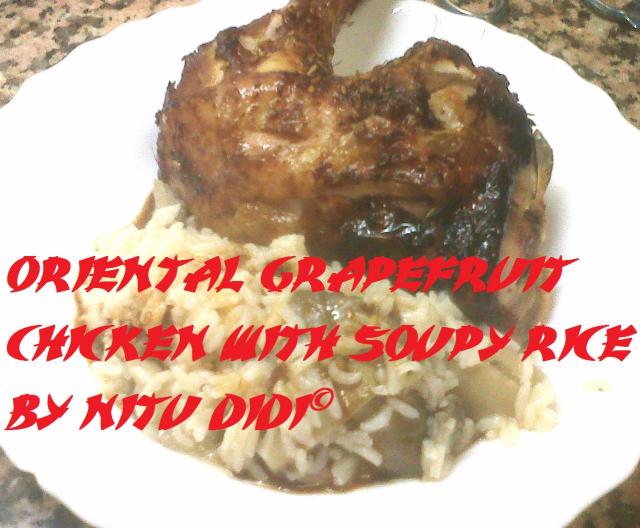 ORIENTAL GRAPEFRUIT CHICKEN WITH STOCK RICE