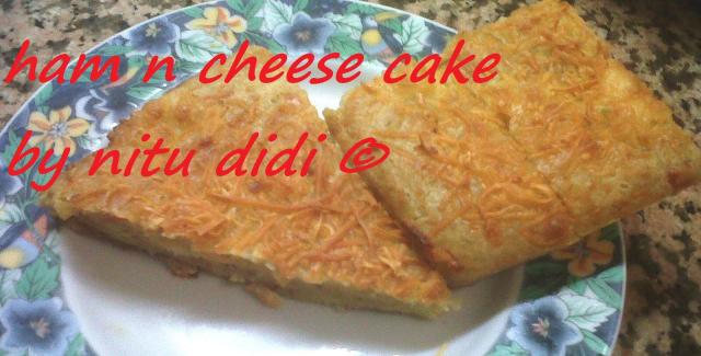 SAVOURY HAM N CHEESE CAKE