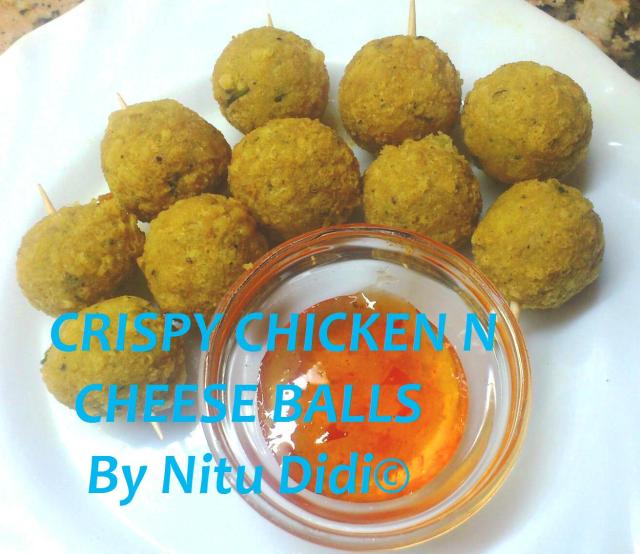 CRISPY CHICKEN AND CHEESE BALLS