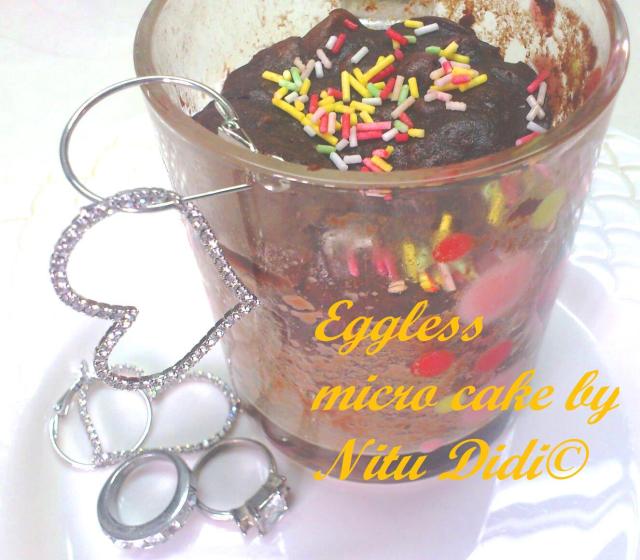 EGGLESS MICROWAVE CHOCOLATE CAKE IN A MUG