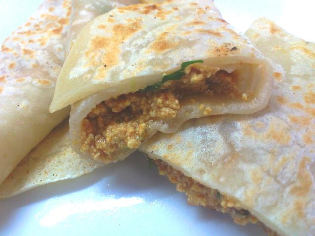 WHOLE WHEAT CREPES WITH PANEER FILLING