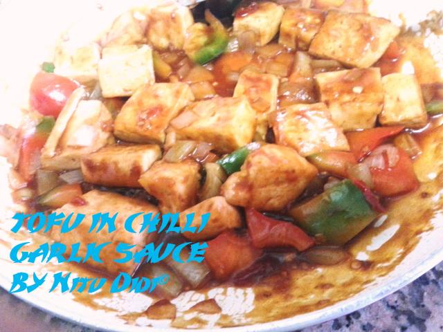 TOFU IN CHILLI GARLIC SAUCE